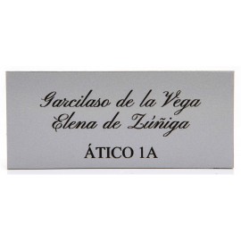 Placa Buzón Acrílico Plata Mate