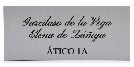 Placa Buzón Acrílico Plateado