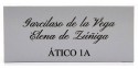 Placa Buzón Acrílico Plata Mate