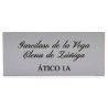 Placa Buzón Acrílico Plata Mate