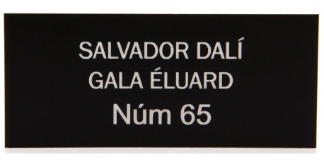 Placa Buzón Acrílico Negro