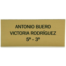 Placa Buzón Acrílico Dorado