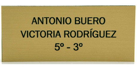 Placa Buzón Acrílico Dorada