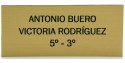 Placa Buzón Acrílico Dorado