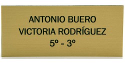 Placa Buzón Acrílico Dorado