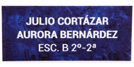 Placa Buzón Acrílico Azul Efecto Mármol