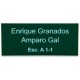Placa Buzón Acrílico Verde