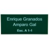 Placa Buzón Acrílico Verde