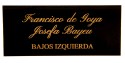 Placa Buzón Latón Negro grabado Dorado