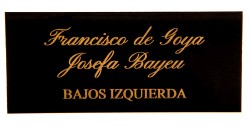 Placa Buzón Latón Negro grabado Dorado