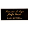 Placa Buzón Latón Negro grabado Dorado