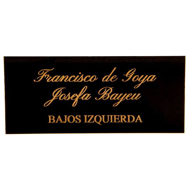 placa buzón ORO BRILLO letra negra - Ferreteria Julià