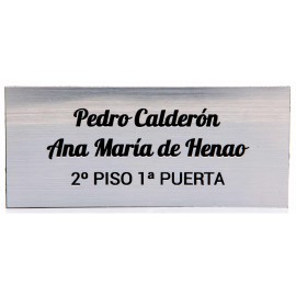 Placa Buzón Acrílico Plata Cepillado