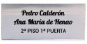 Placa Buzón Acrílico Plata Cepillado