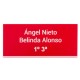 Placa Buzón Acrílico Rojo Exterior