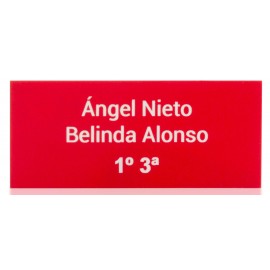 Placa Buzón Acrílico Rojo Exterior