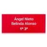 Placa Buzón Acrílico Rojo Exterior