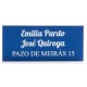 Placa Buzón Aluminio Azul