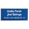 Placa Buzón Aluminio Azul