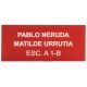 Placa Buzón Aluminio Rojo