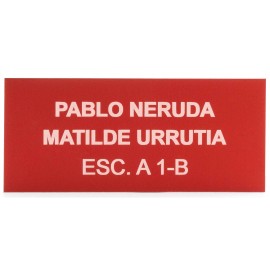 Placa buzón 80x30 mm.