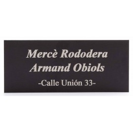 Placa Grabada Buzón Personalizada 3 Líneas FT 25 X 50MM Cuña