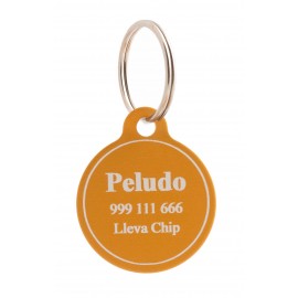 Placa Identificación Perro Mascota Dorado