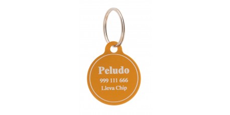 Placa Identificación Perro Mascota Dorado